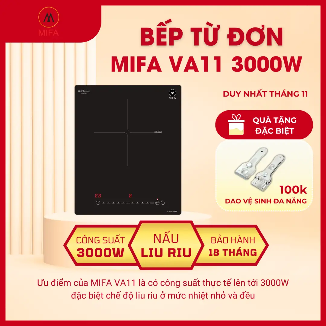 Công suất bếp từ: Người mới mua cần lưu ý gì khi lựa chọn ? 2 Bếp từ đơn