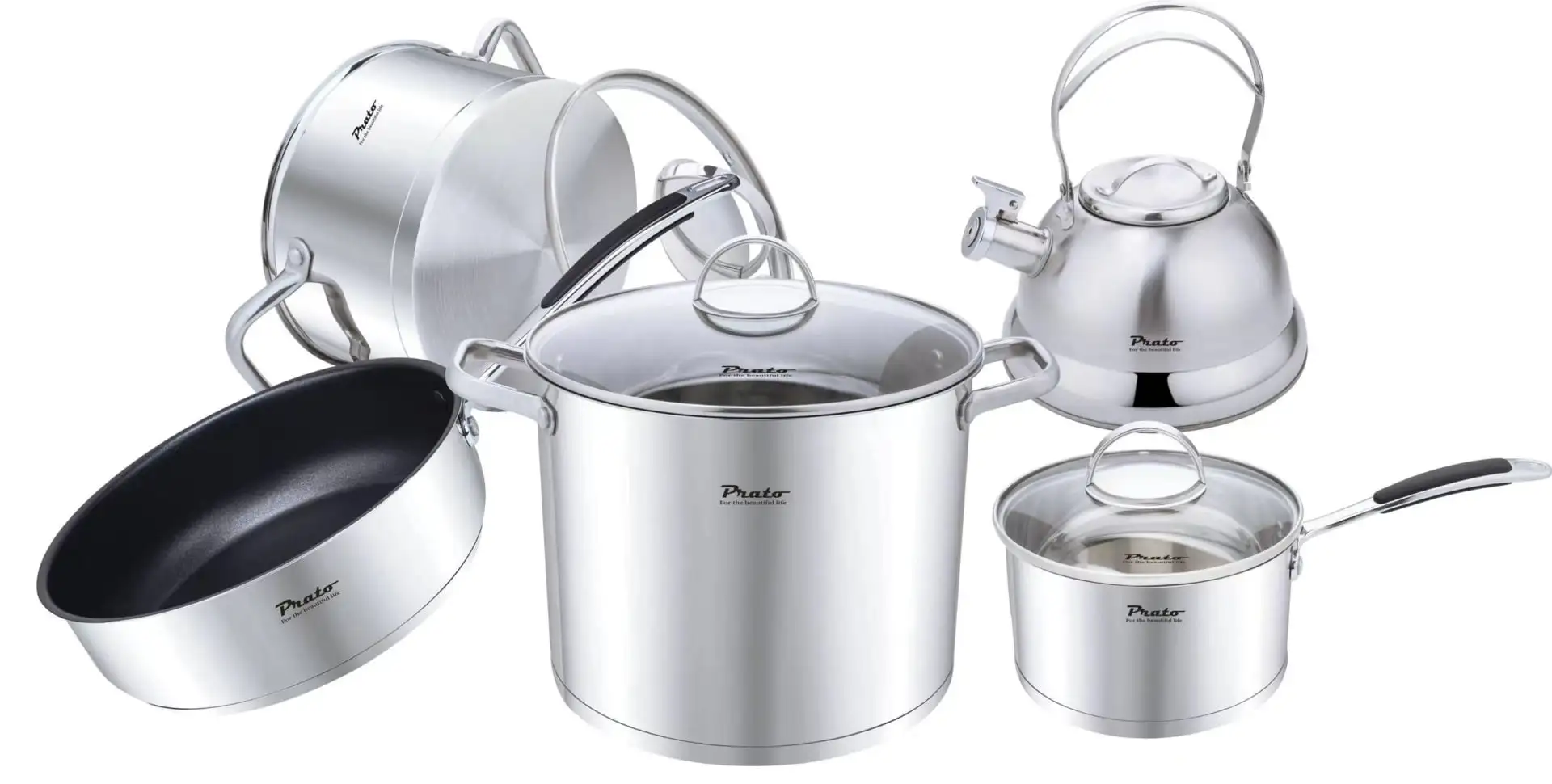 Bộ nồi Prato 5 món Luxury 1168 ( 2nồi + 1 ấm + 1 chảo + 1 quánh)