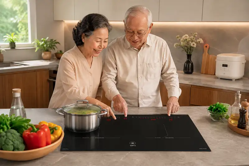 Bếp từ cho người lớn tuổi loại nào dễ sử dụng và an toàn?